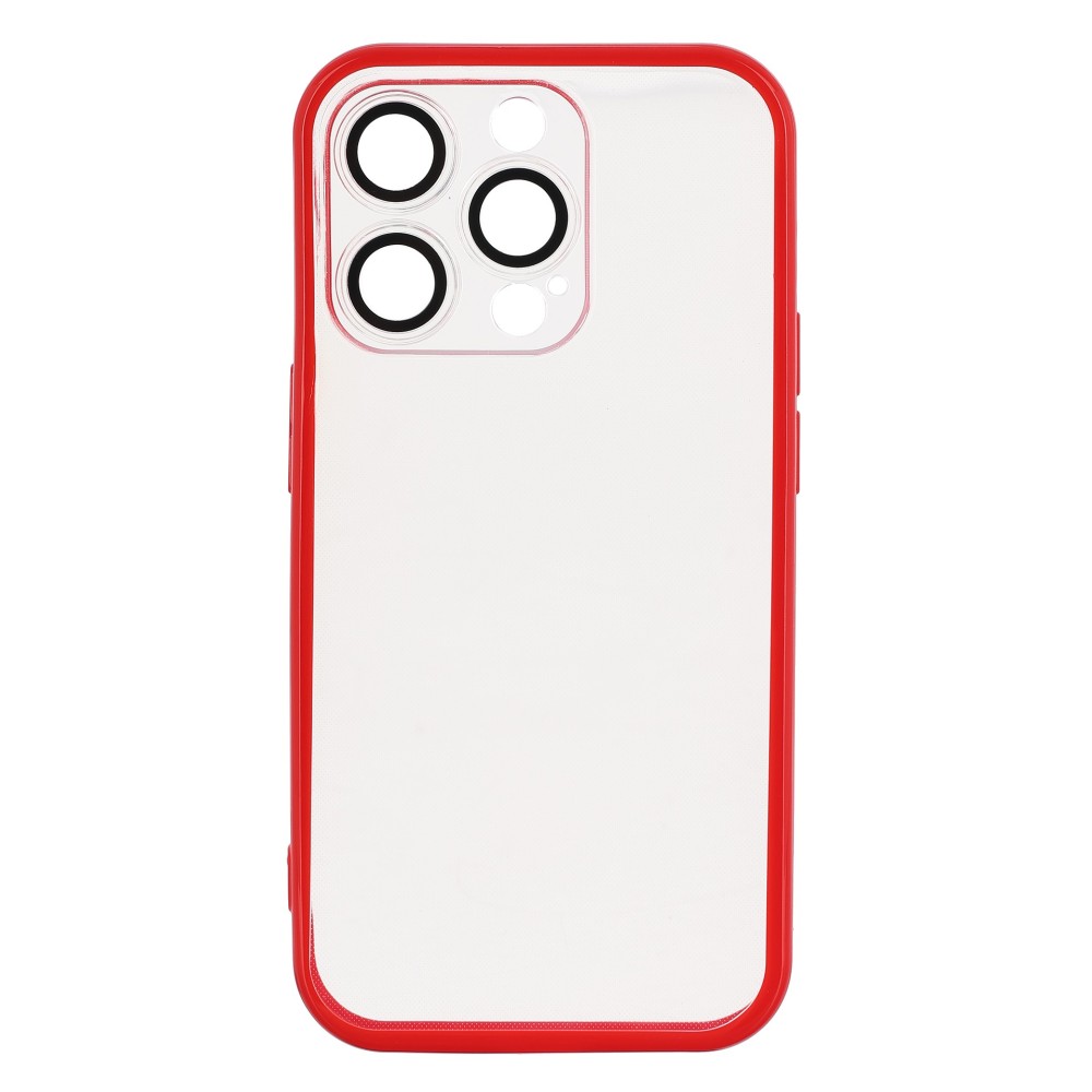 Cas pour iPhone 14 PRO W393 incolore avec rouge