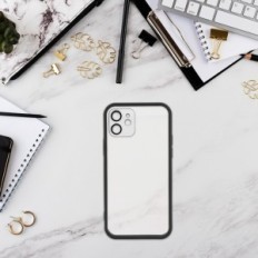 Caso per iPhone 12 W393 incolore con nero