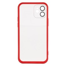 Case voor iPhone 12 W393 kleurloos met rood