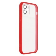 Fall für iPhone 12 W393 farblos mit rot