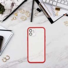Caso per iPhone 12 W393 incolore con rosso