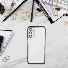 Fall för Samsung Galaxy A14 5G W393 färglös med svart