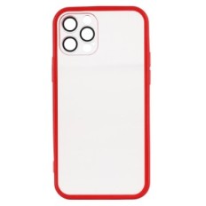 Case voor iPhone 12 PRO W393 kleurloos met rood