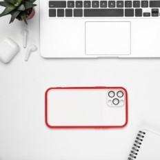 Případ pro iPhone 12 Pro W393 bezbarvý s červenou