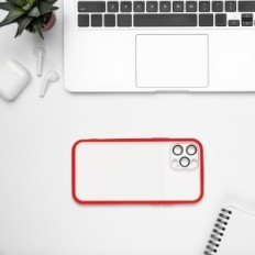 Případ pro iPhone 12 Pro W393 bezbarvý s červenou