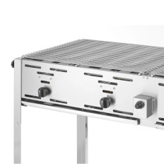 Gas Grill "Master Quattro" 4 égők 22kw mobil - Hendi 154908
