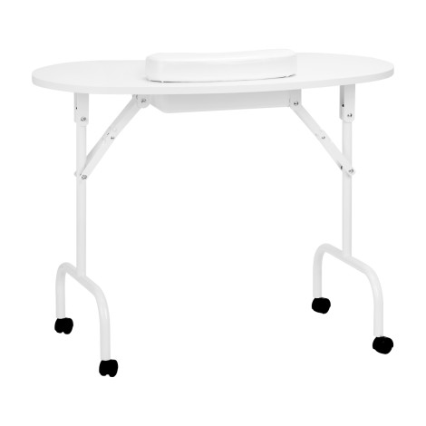 Table pliante 4031 blanche avec sac — vue de face