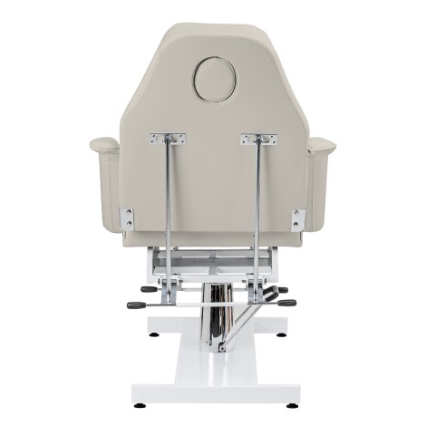 Hydraulické kozmetické kreslo Sillon v2 210 morská soľ — pohľad zozadu