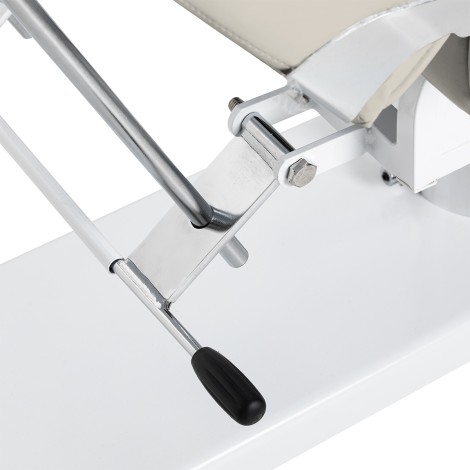 Sillón hidráulico cosmético v2 210 color sal marina — detalle del mango