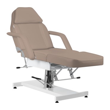 Sillon hydraulisk kosmetisk stol v2 210 modern brun — sidosida
