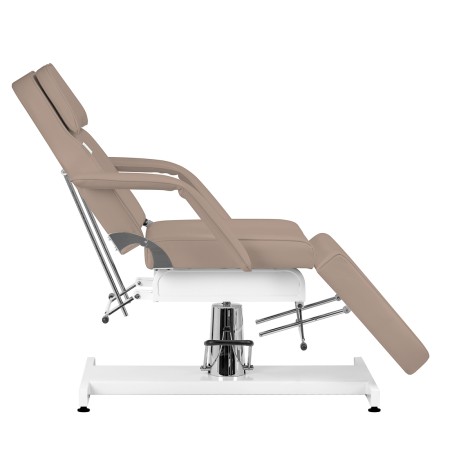 Sillon hidraulikus kozmetikai szék v2 210 modern barna — oldalnézet