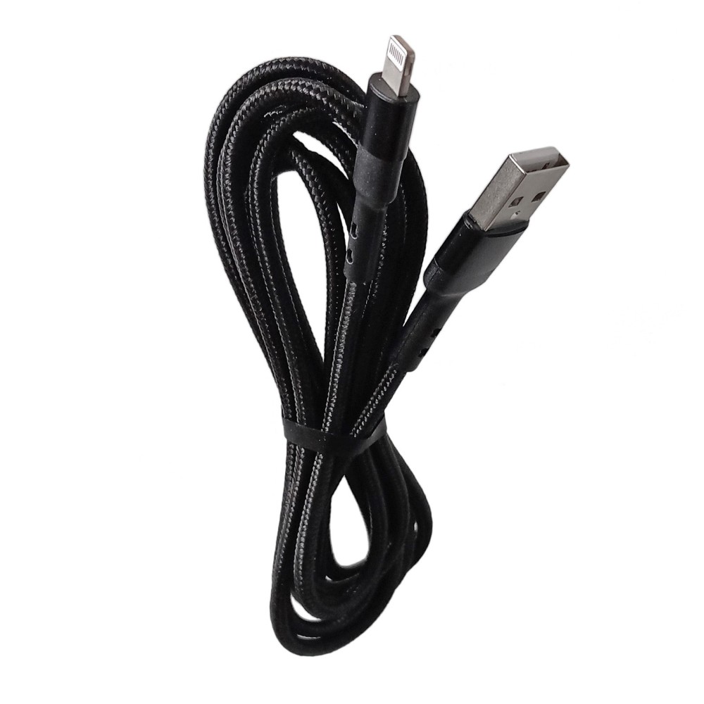 USB kabel - blesk 2,4a 1m černý