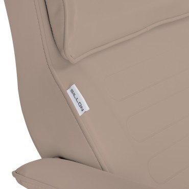 Υδραυλική καρέκλα καλλυντικών Sillon v2 210 μοντέρνο καφέ — κοντινή ετικέτα