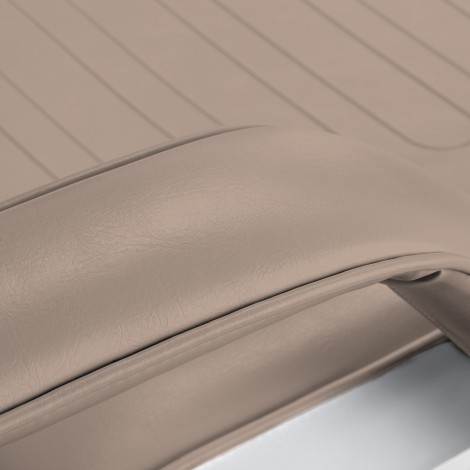Sillon hydraulisk kosmetikstol v2 210 moderne brun — nærbillede af armlæn