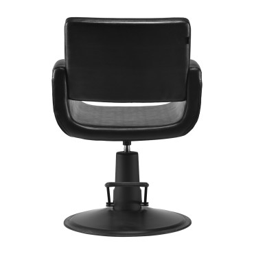 Gabbiano Mataro Friseurstuhl in Schwarz — Rückansicht