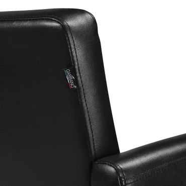 Gabbiano Mataro kappersstoel zwart — detail rugleuning