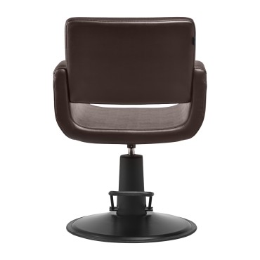 Gabbiano Mataro hairdressing chair brown — rear view