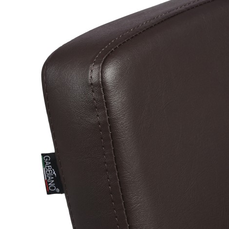 Frizerski stol Gabbiano Mataro, rjav — povečava naslonjala za hrbet
