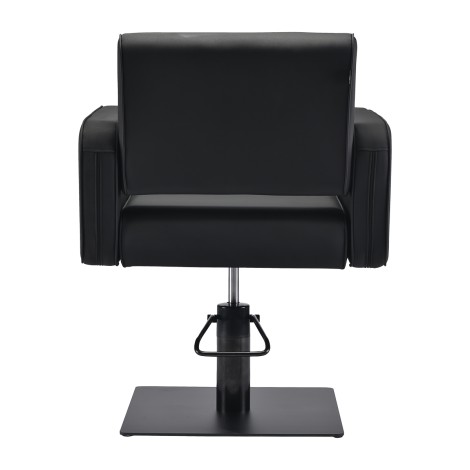 Gabbiano Bilbao hairdressing chair black — front view