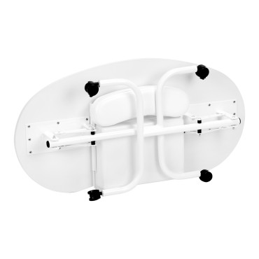 Mesa plegable ACTIVESHOP 4031 blanca con bolsa — vista trasera