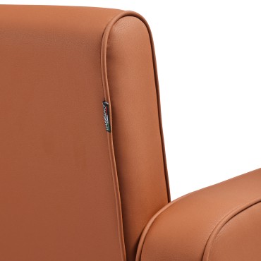 Gabbiano Bilbao Friseurstuhl braun — Detailaufnahme Rückenlehne