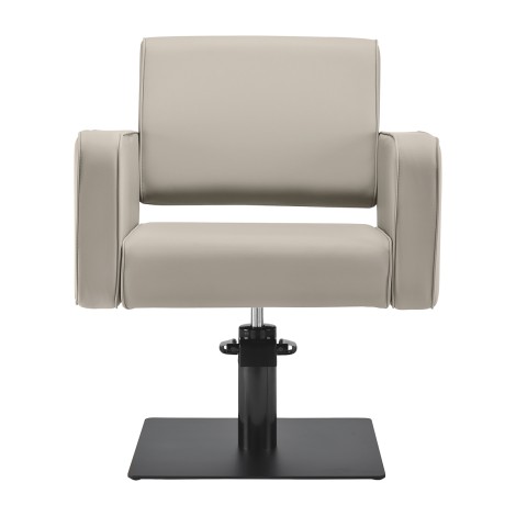 Gabbiano Bilbao hairdressing chair gray-beige — front view