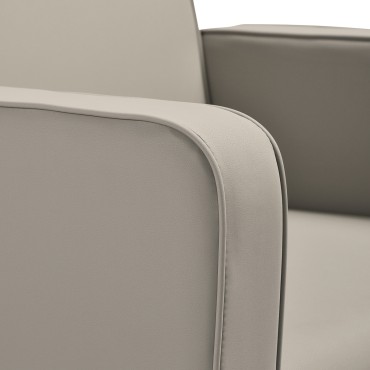 Gabbiano Bilbao kappersstoel grijs-beige — detail armleuning