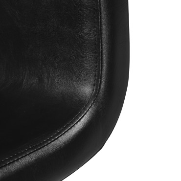 Gabbiano kapsalon wasunit Mataro zwart — detail zitvlak