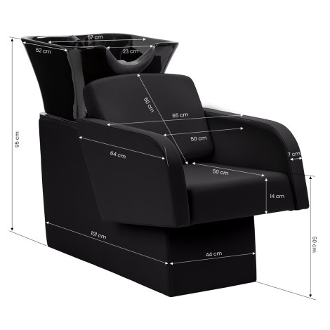 Gabbiano Gabbia per lavaggio capelli Elda Black