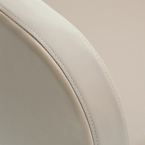 Unité de lavage coiffure Gabbiano Elda gris et beige — gros plan accoudoir