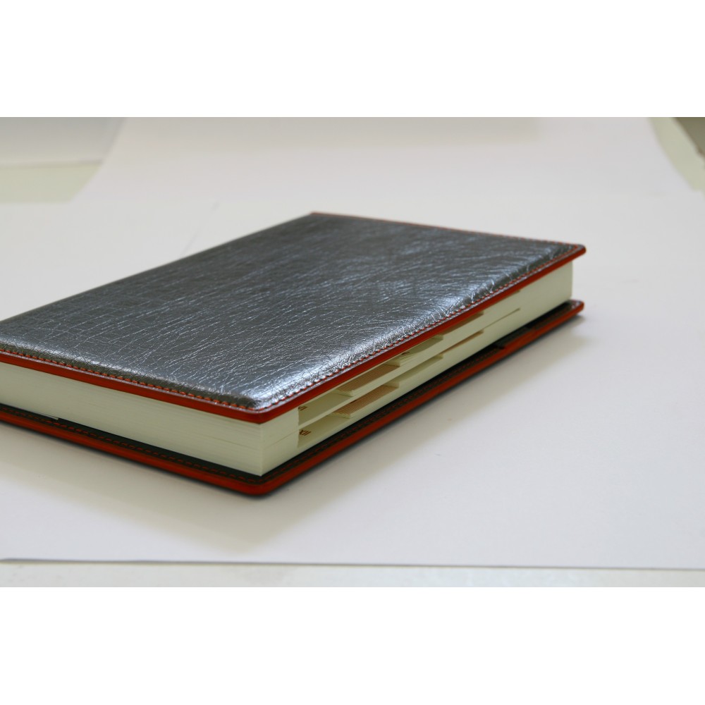 A-6 WEEK Kalender Cover Collection 23B zwart met rood fineer KT-238B-60 / CZA / P