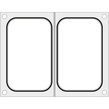 Matricos forma suvirinimo aparato Hendi Dviejų padėklų konteineriams 178x113 mm - Hendi 805589
