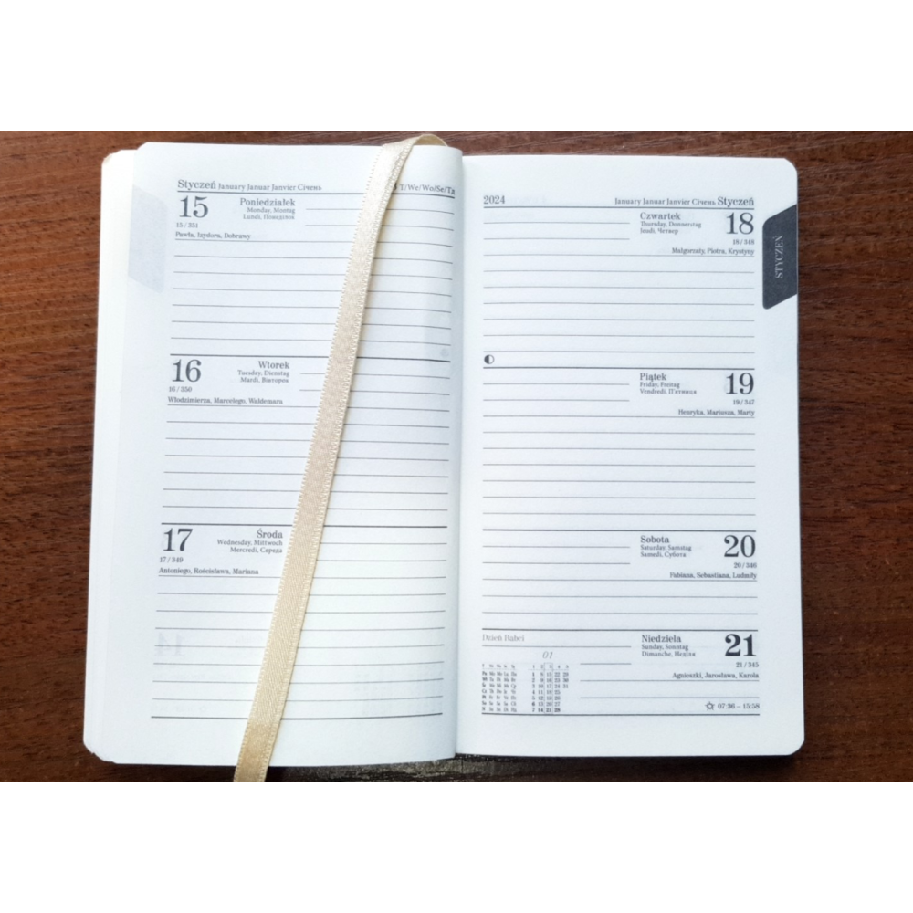 Weekly calendar cover A-5 Collection Toronto Gold KTP-25TR / Zlo / P