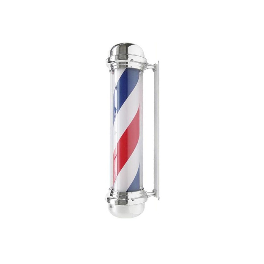 Plafoniera illuminata barber shop BB-02 argento grande — vista laterale