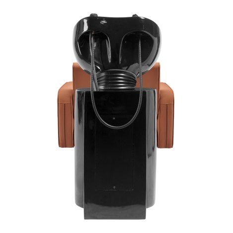 Gabbiano Bilbao Brown keramická umývacia jednotka na vlasy pre profesionálne salóny — pohľad spredu