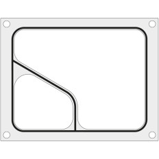 Matrixformulier voor lasmachine Hendi Op het tweekleppige lade, COLT 227X178 mm - Hendi 805640