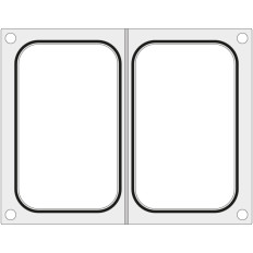 Matrice-vorm voor lasmachines MANUPACK 190 voor twee trayscontainers 178x113 mm - Hendi 805688