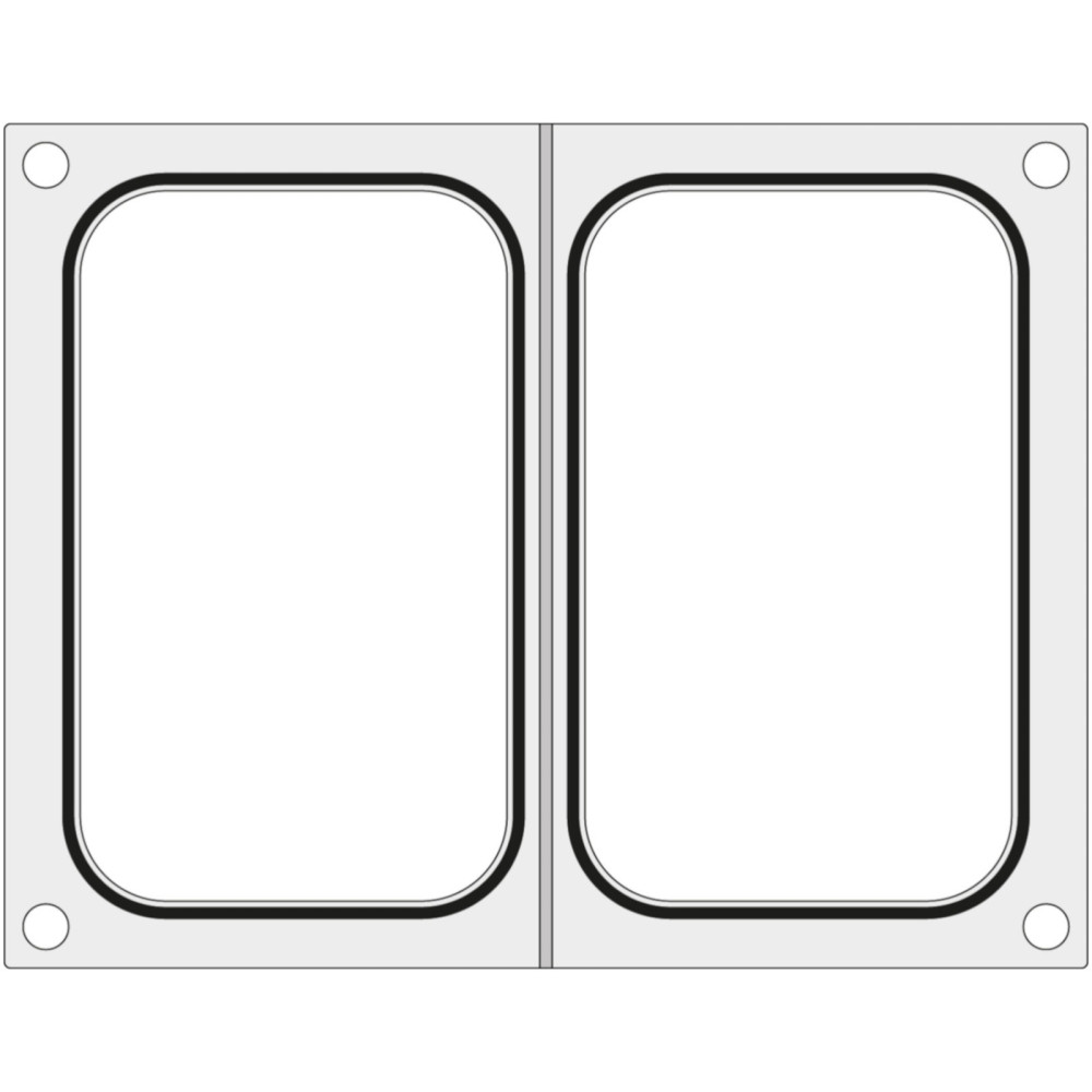 MCS-matris för MCS-svetsare för två brickor Containrar 178x113 mm - Hendi 805459