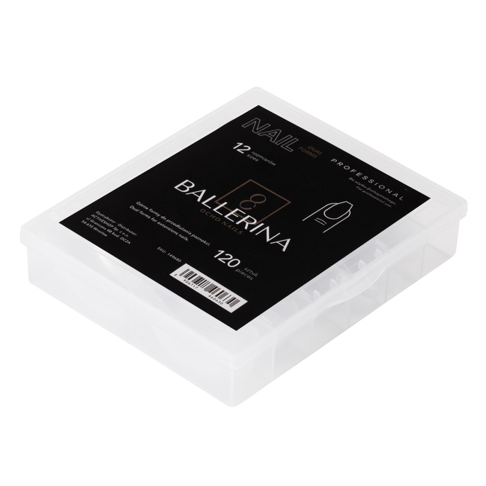 OCHO NAILS dual forms ballerina 120 stk. — indpakning