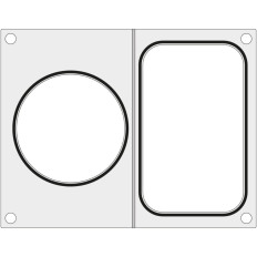 Matrice pour le soudeur CAS CDS-01 sur plateau sans séparation 178x113 mm + contenant diamètre 115 mm - Hendi 805428