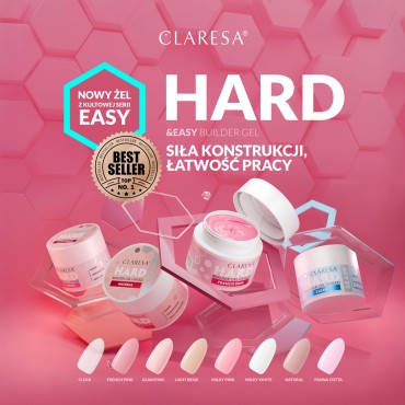 CLARESA HARD&EASY BUILDER GEL CLEAR 45g — packaging