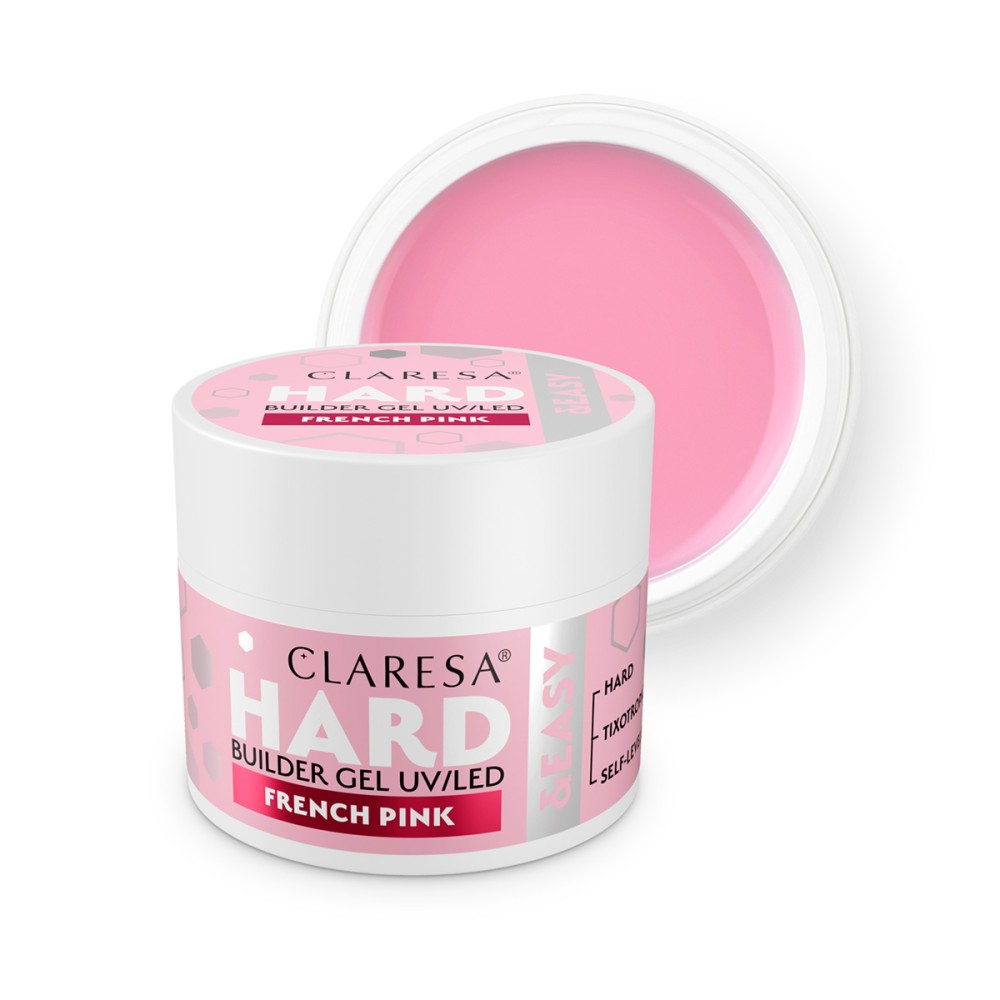 CLARESA HARD&EASY Építőzselé French Pink 45g