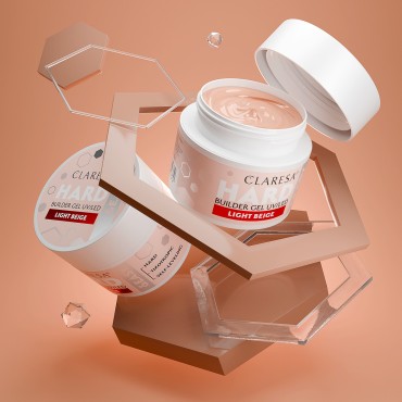 CLARESA HARD&EASY Builder Gel Beige Clair 12g — vue de face
