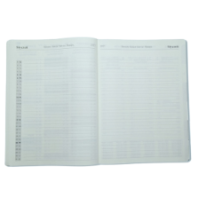 Buchkalender A5 Collection 41B grün, abnehmbarer Beitrag 2026 Tropfen Büro