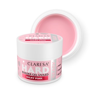 CLARESA HARD&EASY Építőzselé Tejes Rózsaszín 12g