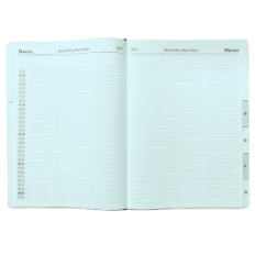 Weekly Calendar A4 Collection 43B Brown Elastic Clasp Drops Office 2026