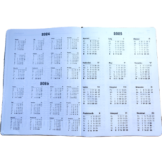 Weekly Calendar A4 Collection 43B Brown Elastic Clasp Drops Office 2026