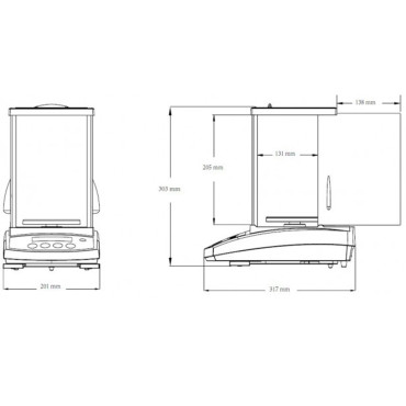 Laboranalytisches Gewicht mit Legalisierung M Precision LCD PR 120g / 0.1mg - OHAUS Pr124m