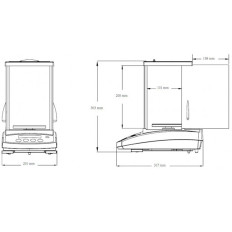 Balance de laboratoire analytique avec légalisation M précise LCD PR 120g / 0.1mg - OHAUS PR124M