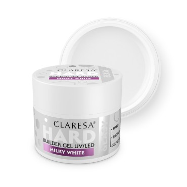 CLARESA HARD&EASY Builder Gel Bianco Latte 45g — vista frontale